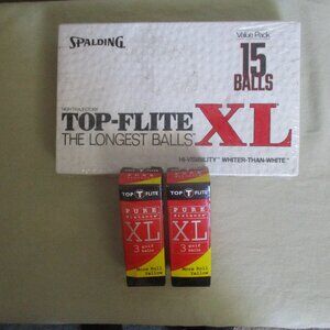 21 New Golf Balls Top Flite 15 White 6 Florescent Green